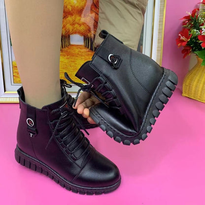 Women's Warm Non-slip Leather Ankle Boots