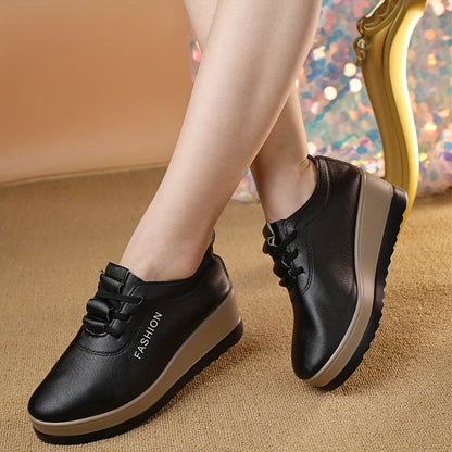 Women's Platform Casual Leather Orthopaedic Sneakers