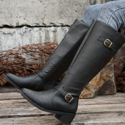Women's Fashionable Genuine Leather Knee-High Boots