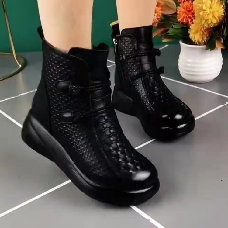 Women's Comfortable Warm Handcrafted Genuine Leather Ankle Boots