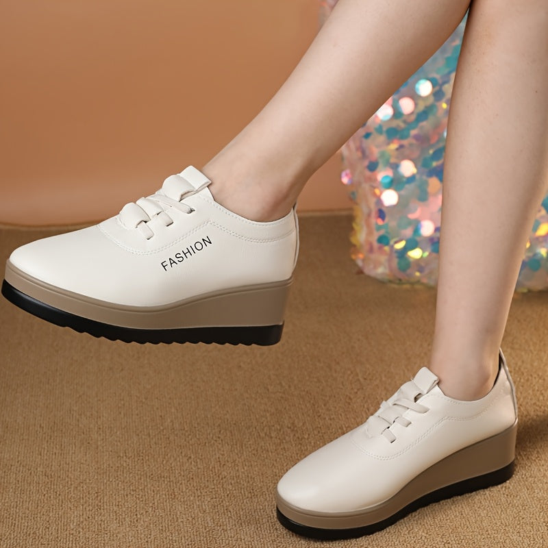Women's Platform Casual Leather Orthopaedic Sneakers