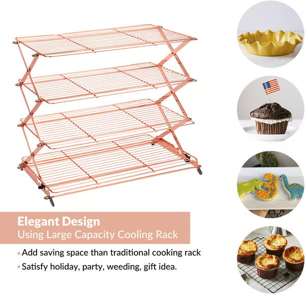 Tier Collapsible Cooling Rack â€“ Expand to Bake, Collapse to Save Space!