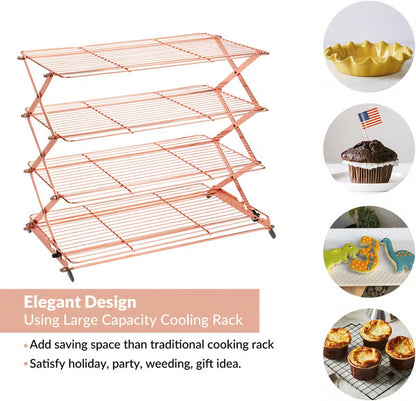 Tier Collapsible Cooling Rack â€“ Expand to Bake, Collapse to Save Space!