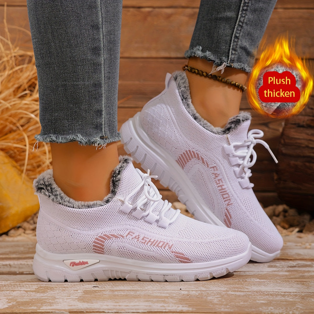 Women's Winter Warm Fleece-Lined Orthopaedic Sneakers