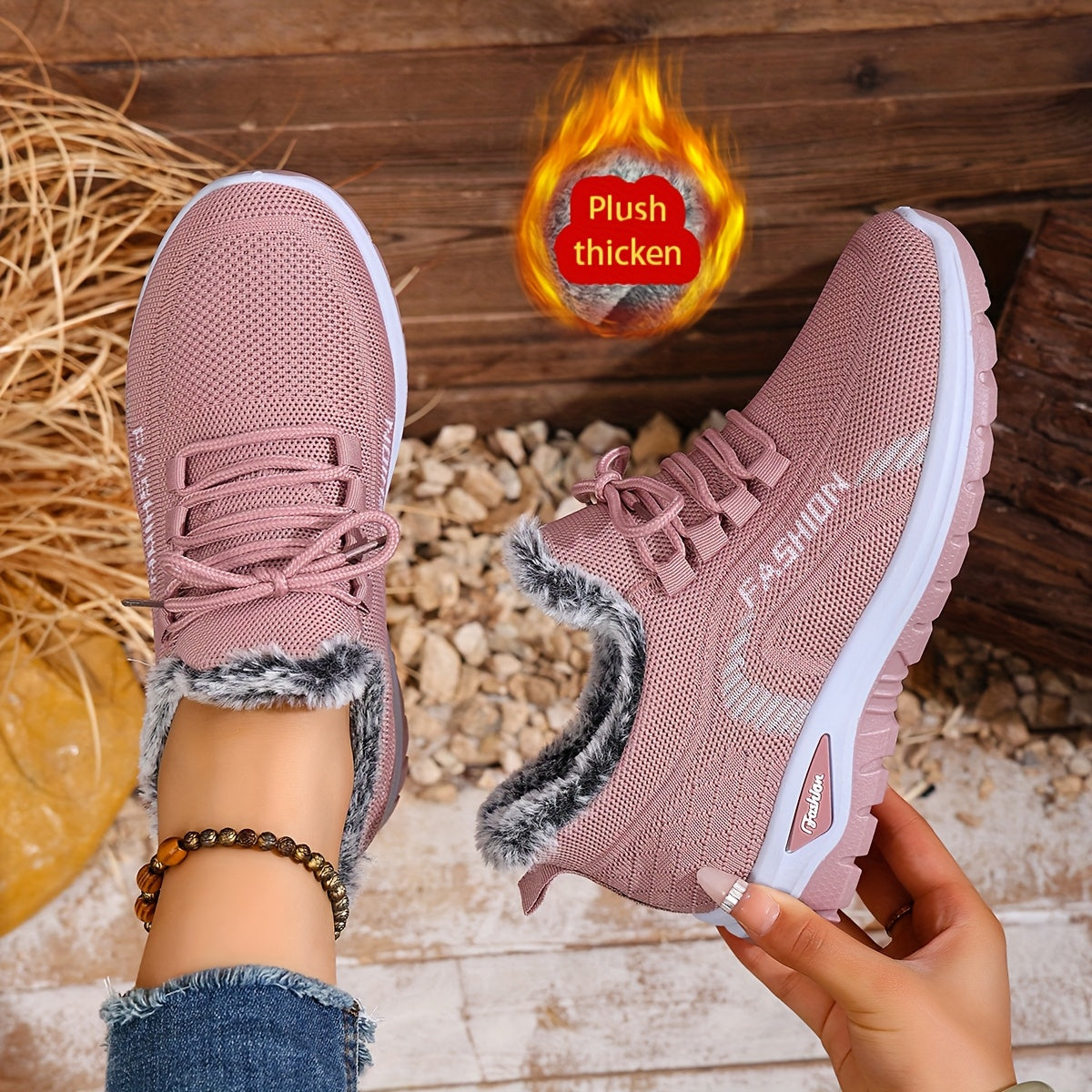 Women's Winter Warm Fleece-Lined Orthopaedic Sneakers