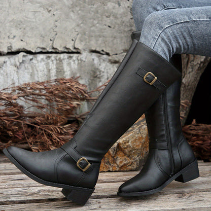 Women's Fashionable Genuine Leather Knee-High Boots