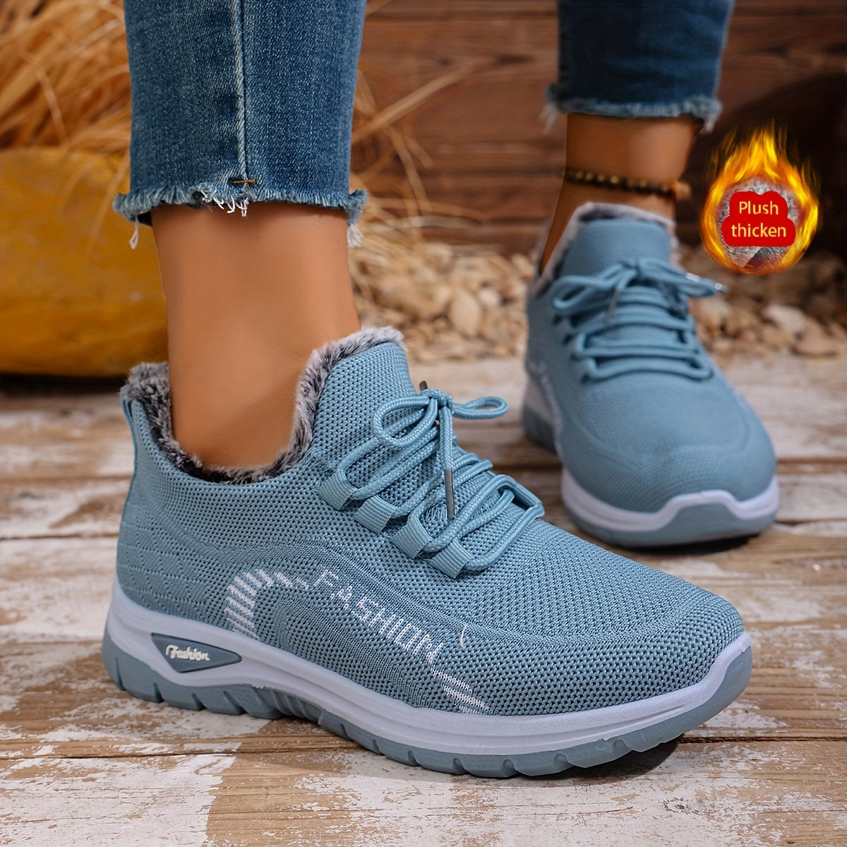 Women's Winter Warm Fleece-Lined Orthopaedic Sneakers