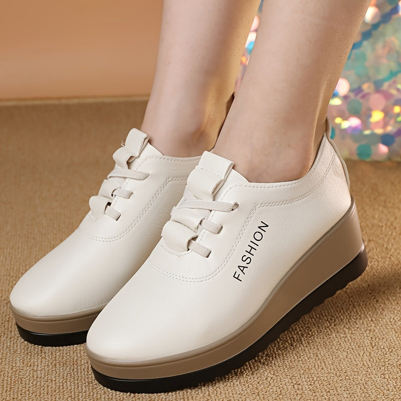 Women's Platform Casual Leather Orthopaedic Sneakers