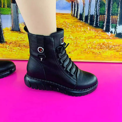 Women's Warm Non-slip Leather Ankle Boots