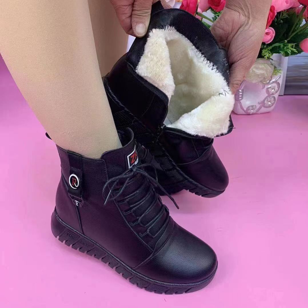 Women's Warm Non-slip Leather Ankle Boots
