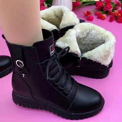 Women's Warm Non-slip Leather Ankle Boots