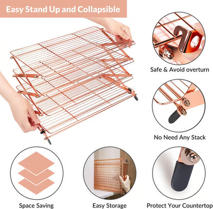 Tier Collapsible Cooling Rack â€“ Expand to Bake, Collapse to Save Space!
