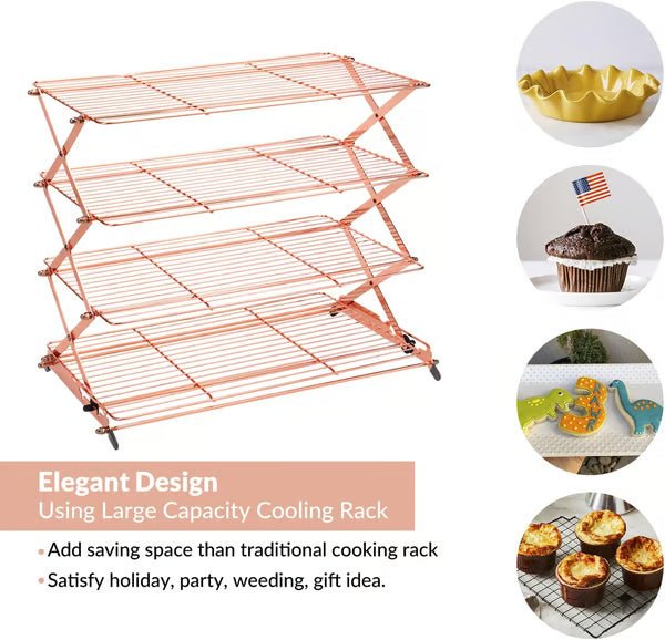 Tier Collapsible Cooling Rack â€“ Expand to Bake, Collapse to Save Space! - Flyon