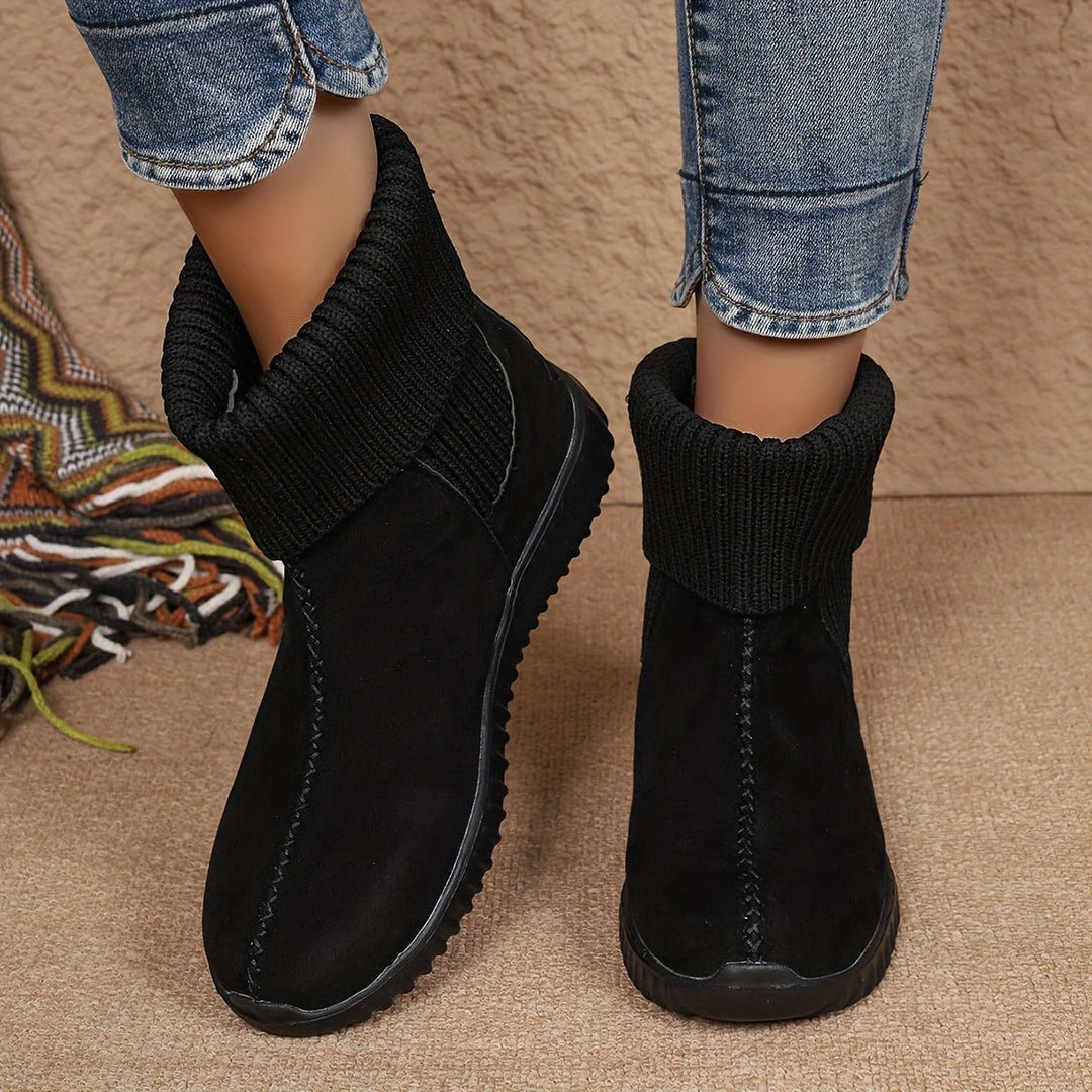 Women's Fashion Solid - Colour Ankle Boots - Flyon