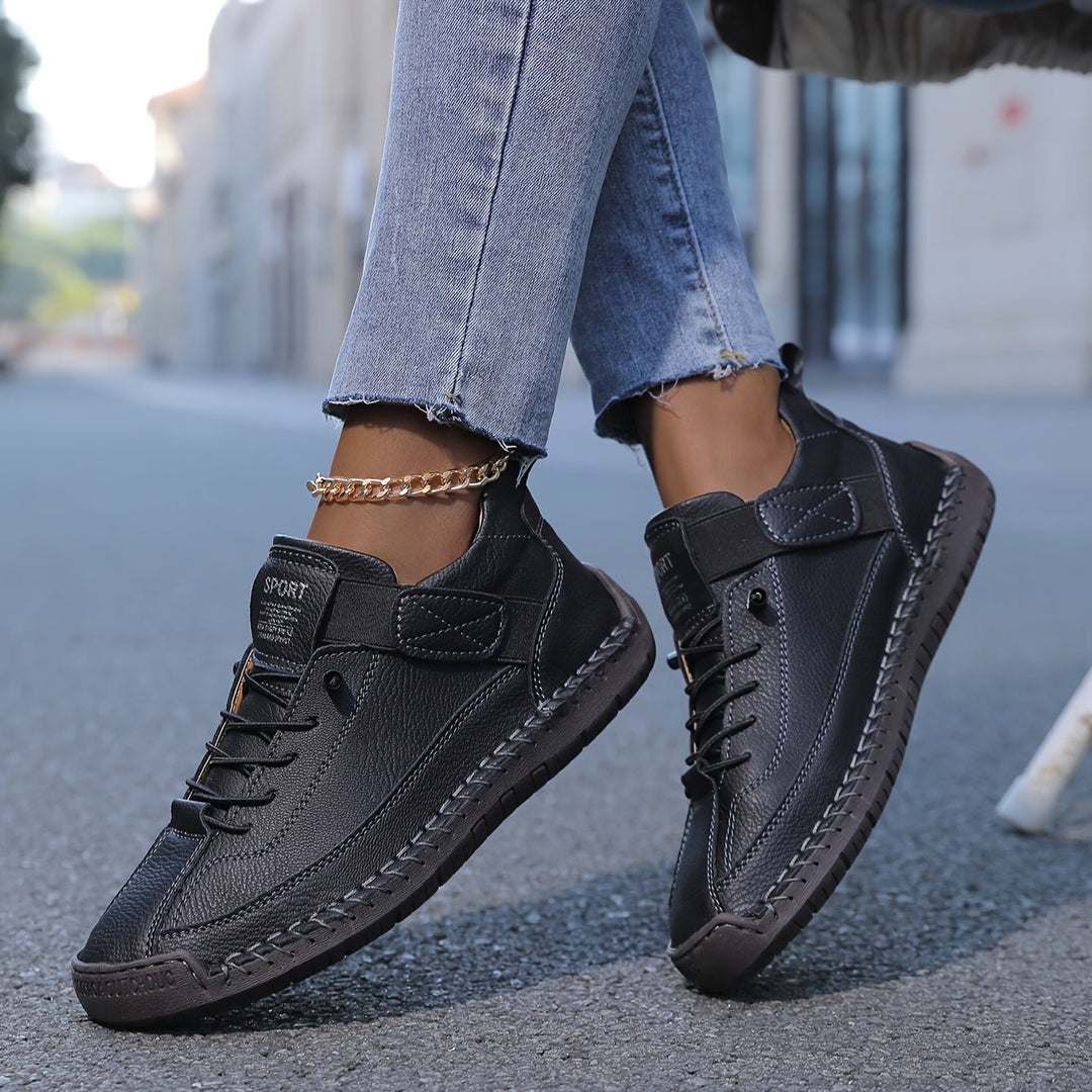 Women's Handmade Leather Orthopedic Comfy Shoes - Flyon
