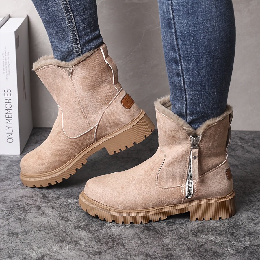 Women's Plush - Lined Winter Snow Boots - Flyon