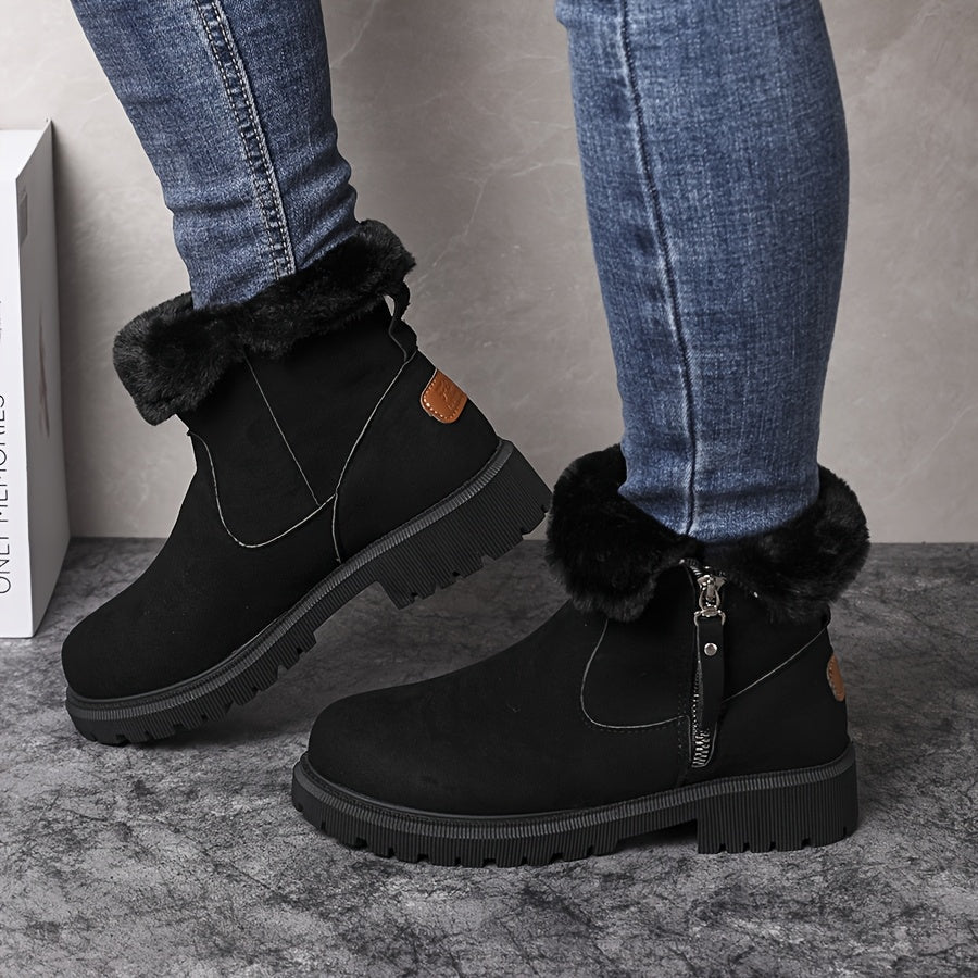 Women's Plush - Lined Winter Snow Boots - Flyon