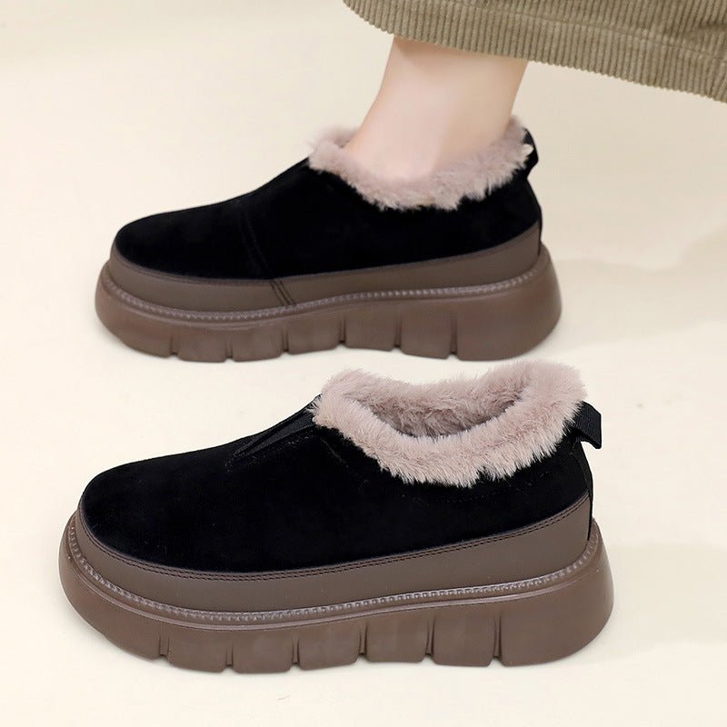 Women's Warm Cosy Thick - Soled Slip - On Snow Boots - Flyon