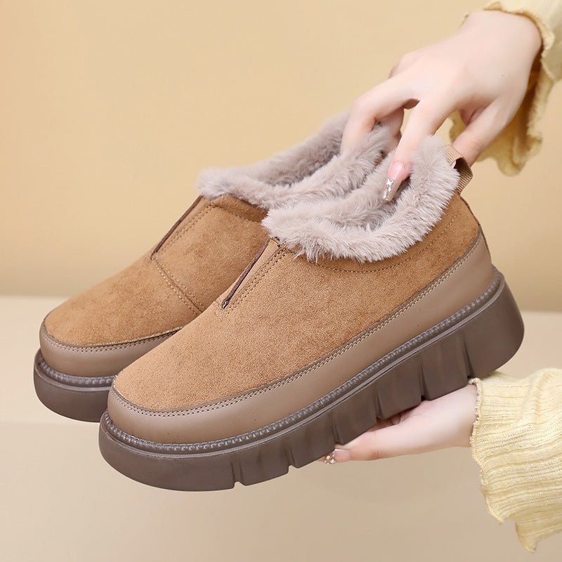 Women's Warm Cosy Thick - Soled Slip - On Snow Boots - Flyon