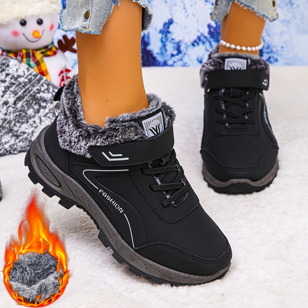 Women'S Winter Slip - On Warm Ankle Boots - Flyon