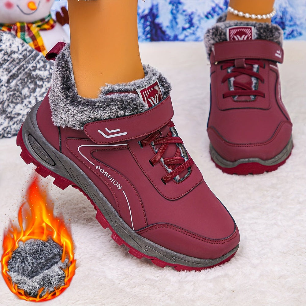 Women'S Winter Slip - On Warm Ankle Boots - Flyon